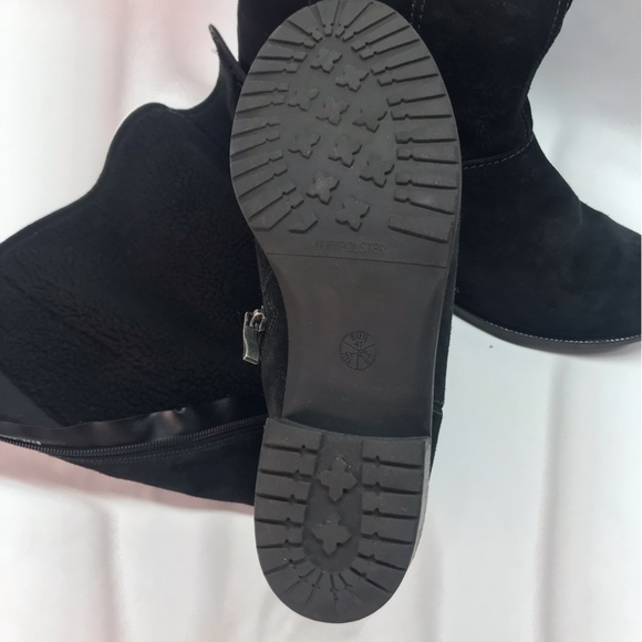 Luftpolster Ara Black Suede Leather Tall Fleece Lined Riding Boots - Picture 9 of 16